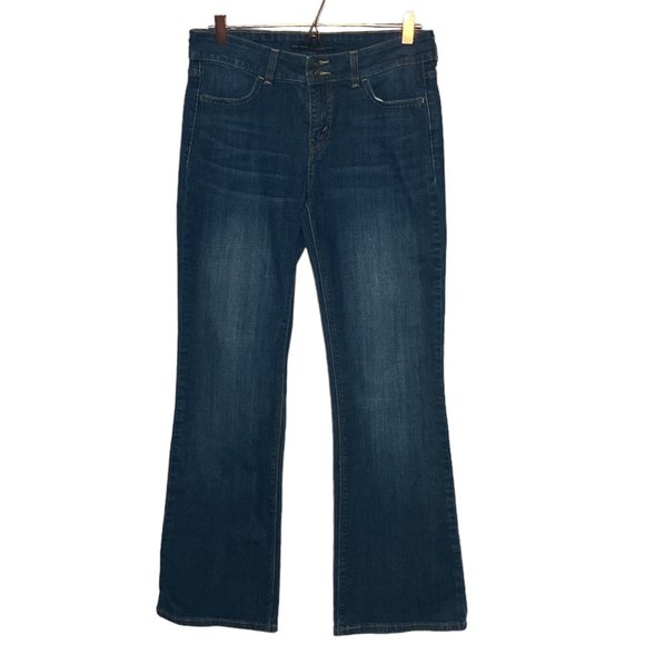 Vintage 00s Y2K Levi's 10‎ Slender Bootcut 526 Dark Wash Back Flap Pocket Jeans - Picture 1 of 4